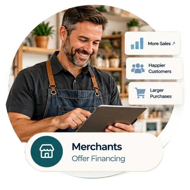 Merchants — Offer customers convenient financing solutions that support purchasing decisions and business growth.